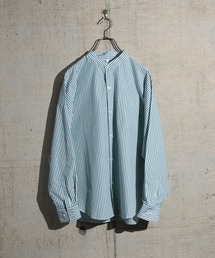 【i】ブロードルーズフィットバンドカラービッグシャツ