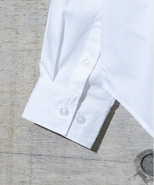 JOHN'S CLOSET（ジョンズクローゼット）の「【i】ブロードルーズフィットバンドカラービッグシャツ（シャツ/ブラウス・メンズ・サックスブルー/ホワイト/ブラック/グリーン/グレイッシュベージュ/ホワイト系その他/サックスブルー系/ラベンダー/イエロー系その他/ブラック系その他/グリーン系その他・X-LARGE/MEDIUM/LARGE）」の15枚目の写真