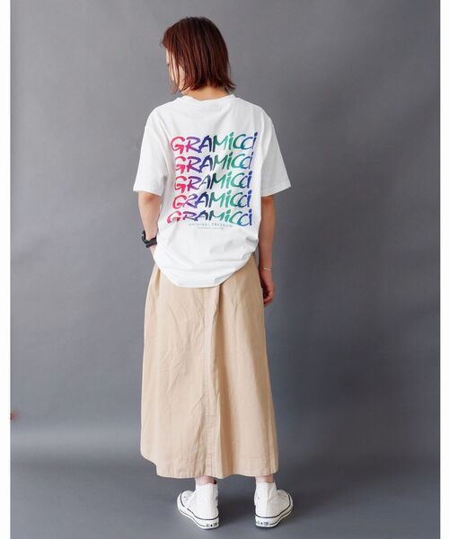 Gramicci（グラミチ）の「GRAMICCI/グラミチ TALECUT SKIRT テイルカットスカート G2SW-SK001（スカート・レディース・ベージュ系その他/ブラウン/ブルー・MEDIUM）」の7枚目の写真