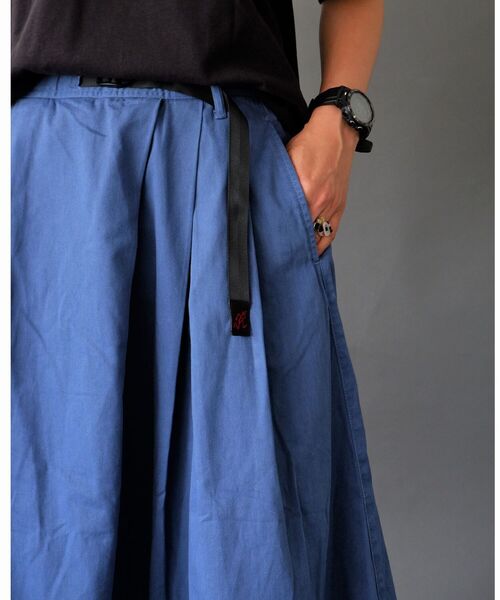 Gramicci（グラミチ）の「GRAMICCI/グラミチ TALECUT SKIRT テイルカットスカート G2SW-SK001（スカート・レディース・ベージュ系その他/ブラウン/ブルー・MEDIUM）」の9枚目の写真