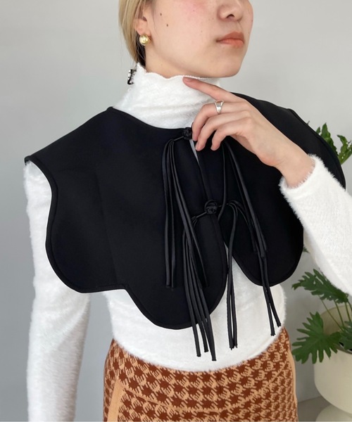 SANSeLF（サンセルフ）の「ハイネックシャギーニットトップス【SANSeLF】sanw22a002（ニット/セーター・レディース・ブルー/ブラック/イエロー/ホワイト/グリーン・FREE）」の10枚目の写真