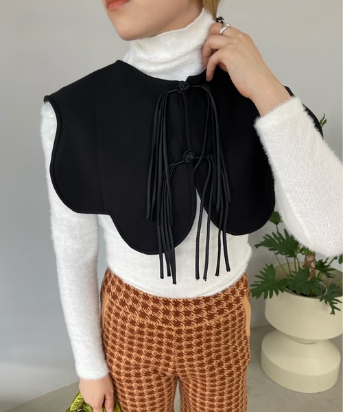 SANSeLF（サンセルフ）の「ハイネックシャギーニットトップス【SANSeLF】sanw22a002（ニット/セーター・レディース・ブルー/ブラック/イエロー/ホワイト/グリーン・FREE）」の11枚目の写真