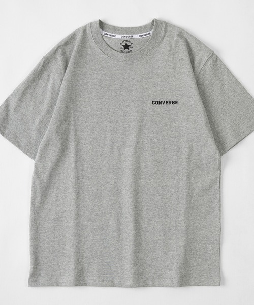 CONVERSE（コンバース）の「【CONVERSE/コンバース】ブランドネームロゴ刺繍 クルーネック半袖Tシャツ/ 半袖カットソー（Tシャツ/カットソー・レディース・ホワイト/ブラック/ネイビー/グレー/サックスブルー/オートミール/ブルーグリーン/グレイッシュベージュ・M/L/XL）」の16枚目の写真
