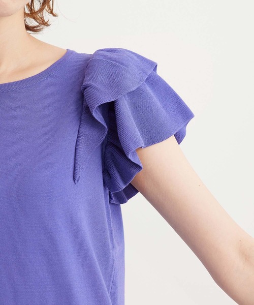 ROPE' PICNIC（ロペピクニック）の「フリルニットプルオーバー（ニット/セーター・レディース・ライトグレー/ブラック/クリーム/パープル系その他/ピンク系その他2・38）」の9枚目の写真