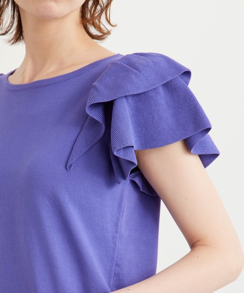 ROPE' PICNIC（ロペピクニック）の「フリルニットプルオーバー（ニット/セーター・レディース・ライトグレー/ブラック/クリーム/パープル系その他/ピンク系その他2・38）」の10枚目の写真