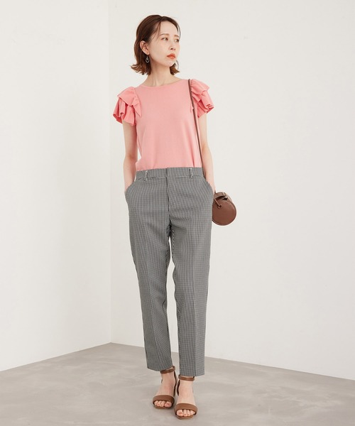 ROPE' PICNIC（ロペピクニック）の「フリルニットプルオーバー（ニット/セーター・レディース・ライトグレー/ブラック/クリーム/パープル系その他/ピンク系その他2・38）」の18枚目の写真