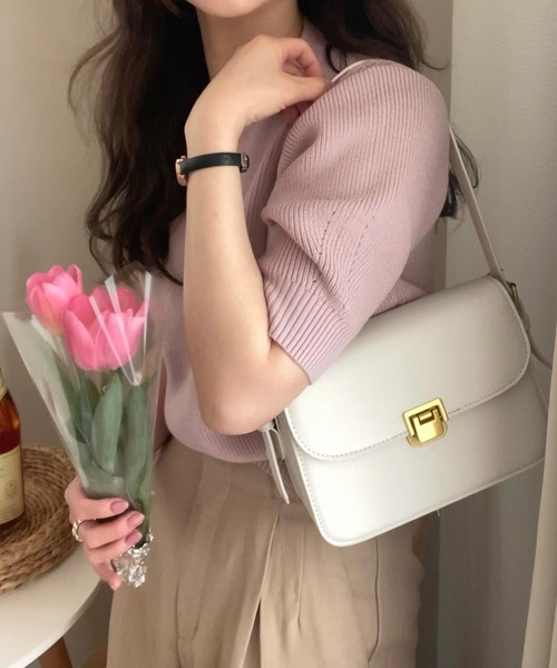 LAUIR(ラウアー)の「フェイクレザーミニショルダーバッグ(ショルダーバッグ・レディース・ホワイト/ブラウン/ダークブラウン/ブラック・FREE)」の13枚目の写真