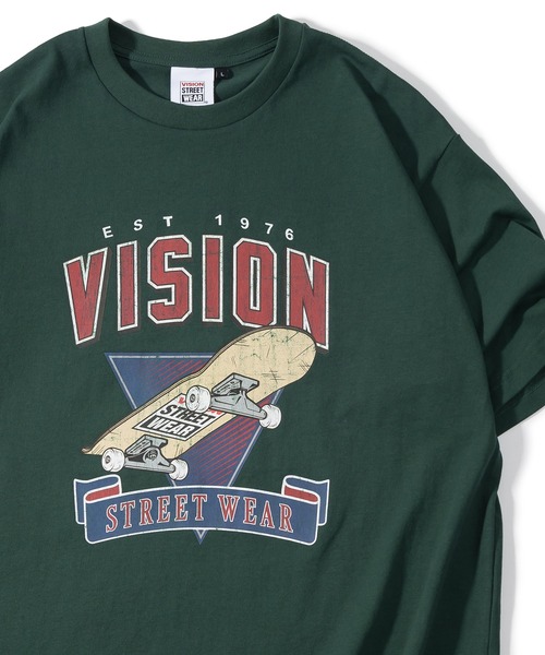 VISION STREET WEAR(ヴィジョンストリートウェア)の「【VISION STREET WEAR/ヴィジョンストリートウェア】スケボーグラフィックTシャツ/ビッグシルエット(Tシャツ/カットソー・メンズ・マスタード/ホワイト/チャコールグレー/ダークグリーン・M/XL/L)」の4枚目の写真