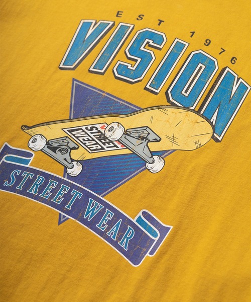 VISION STREET WEAR(ヴィジョンストリートウェア)の「【VISION STREET WEAR/ヴィジョンストリートウェア】スケボーグラフィックTシャツ/ビッグシルエット(Tシャツ/カットソー・メンズ・マスタード/ホワイト/チャコールグレー/ダークグリーン・M/XL/L)」の6枚目の写真