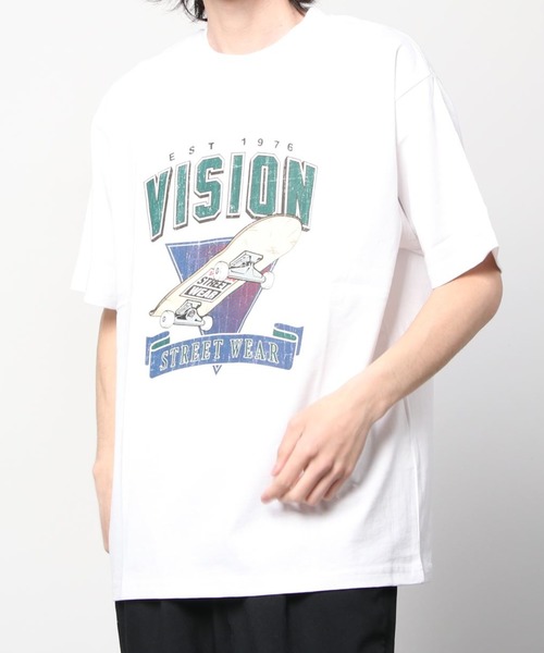 VISION STREET WEAR(ヴィジョンストリートウェア)の「【VISION STREET WEAR/ヴィジョンストリートウェア】スケボーグラフィックTシャツ/ビッグシルエット(Tシャツ/カットソー・メンズ・マスタード/ホワイト/チャコールグレー/ダークグリーン・M/XL/L)」の11枚目の写真