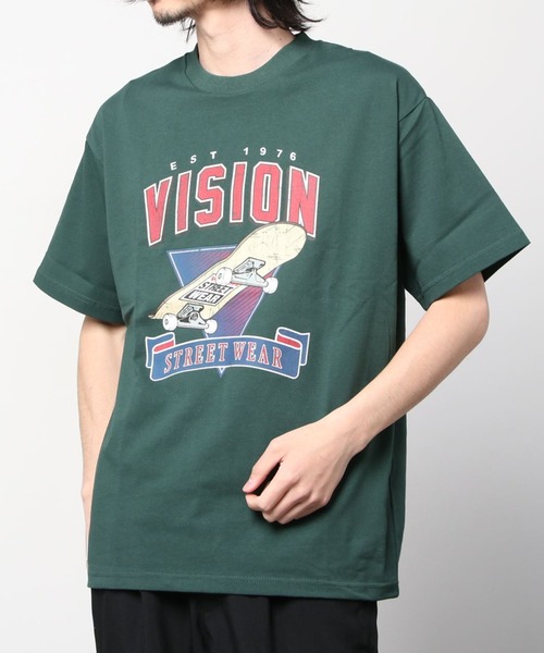 VISION STREET WEAR(ヴィジョンストリートウェア)の「【VISION STREET WEAR/ヴィジョンストリートウェア】スケボーグラフィックTシャツ/ビッグシルエット(Tシャツ/カットソー・メンズ・マスタード/ホワイト/チャコールグレー/ダークグリーン・M/XL/L)」の13枚目の写真
