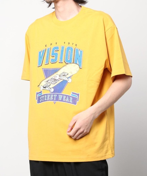 VISION STREET WEAR(ヴィジョンストリートウェア)の「【VISION STREET WEAR/ヴィジョンストリートウェア】スケボーグラフィックTシャツ/ビッグシルエット(Tシャツ/カットソー・メンズ・マスタード/ホワイト/チャコールグレー/ダークグリーン・M/XL/L)」の14枚目の写真