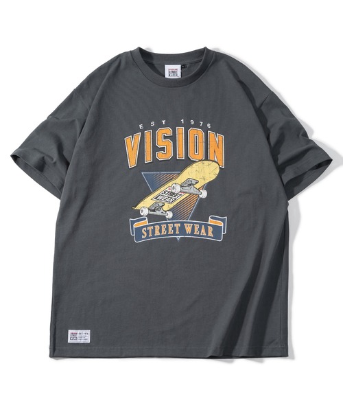 VISION STREET WEAR(ヴィジョンストリートウェア)の「【VISION STREET WEAR/ヴィジョンストリートウェア】スケボーグラフィックTシャツ/ビッグシルエット(Tシャツ/カットソー・メンズ・マスタード/ホワイト/チャコールグレー/ダークグリーン・M/XL/L)」の16枚目の写真