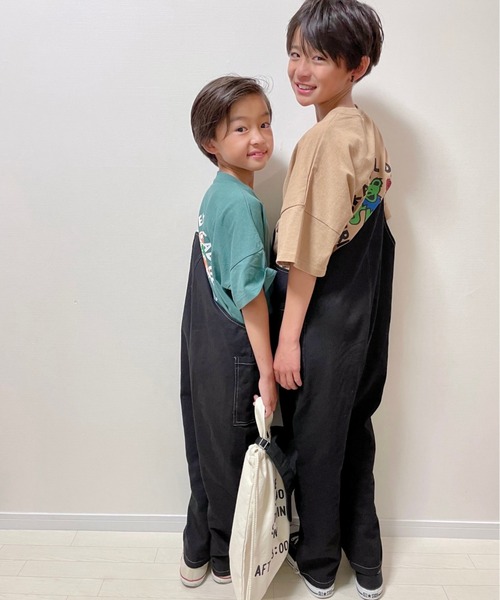 ムラサキスポーツ by RiY（ムラサキスポーツバイアールアイワイ）の「【ZOZOタウン限定アイテム】ANTIBAL/アンティバル x RIY監修 キッズ オーバーサイズTシャツ　 222AN3ST232MU（Tシャツ/カットソー・キッズ・ホワイト/チャコールグレー/ベージュ/モスグリーン・130cm/140cm/150cm/160cm）」の19枚目の写真