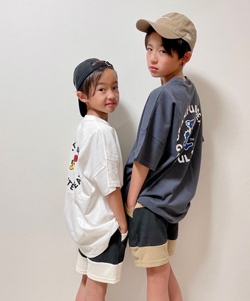 ムラサキスポーツ by RiY（ムラサキスポーツバイアールアイワイ）の「【ZOZOタウン限定アイテム】ANTIBAL/アンティバル x RIY監修 キッズ オーバーサイズTシャツ　 222AN3ST232MU（Tシャツ/カットソー・キッズ・ホワイト/チャコールグレー/ベージュ/モスグリーン・130cm/140cm/150cm/160cm）」の15枚目の写真