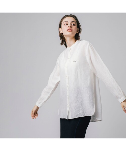 LACOSTE（ラコステ）の「リネンスタンドカラーシャツ（シャツ