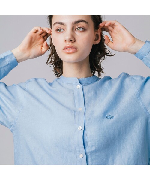 LACOSTE（ラコステ）の「リネンスタンドカラーシャツ（シャツ