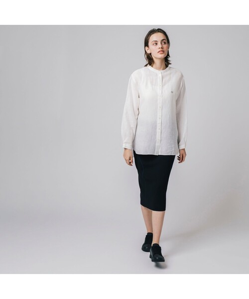 LACOSTE(ラコステ)の「リネンスタンドカラーシャツ(シャツ/ブラウス・レディース・ホワイト/ライトブルー/ベージュ・40/38/36/34)」の20枚目の写真
