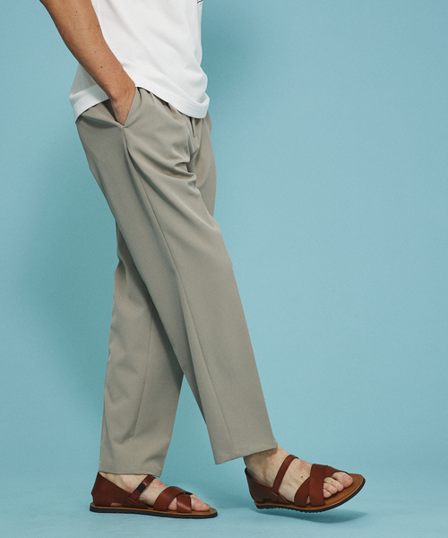 ABAHOUSE（アバハウス）の「【セットアップ対応】2タック ストレッチ ワイドテーパード パンツ（その他パンツ・メンズ・ダークグリーン/ネイビー/グレー/マスタード/スモークピンク・44/46/48）」の2枚目の写真