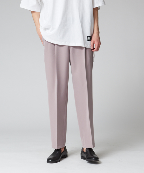 ABAHOUSE（アバハウス）の「【セットアップ対応】2タック ストレッチ ワイドテーパード パンツ（その他パンツ・メンズ・ダークグリーン/ネイビー/グレー/マスタード/スモークピンク・44/46/48）」の5枚目の写真