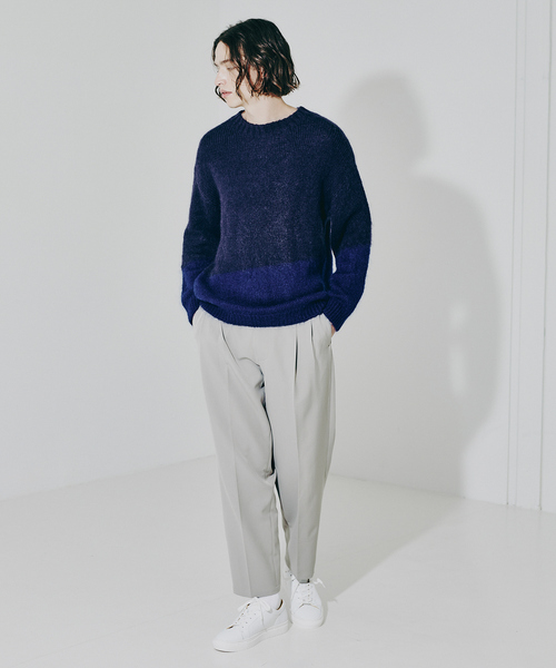 ABAHOUSE（アバハウス）の「【セットアップ対応】2タック ストレッチ ワイドテーパード パンツ（その他パンツ・メンズ・ダークグリーン/ネイビー/グレー/マスタード/スモークピンク・44/46/48）」の6枚目の写真