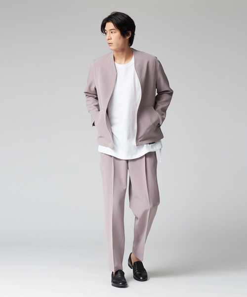 ABAHOUSE（アバハウス）の「【セットアップ対応】2タック ストレッチ ワイドテーパード パンツ（その他パンツ・メンズ・ダークグリーン/ネイビー/グレー/マスタード/スモークピンク・44/46/48）」の7枚目の写真