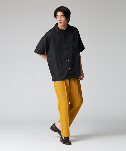 ABAHOUSE（アバハウス）の「【セットアップ対応】2タック ストレッチ ワイドテーパード パンツ（その他パンツ・メンズ・ダークグリーン/ネイビー/グレー/マスタード/スモークピンク・44/46/48）」の8枚目の写真