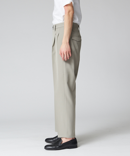 ABAHOUSE（アバハウス）の「【セットアップ対応】2タック ストレッチ ワイドテーパード パンツ（その他パンツ・メンズ・ダークグリーン/ネイビー/グレー/マスタード/スモークピンク・44/46/48）」の12枚目の写真