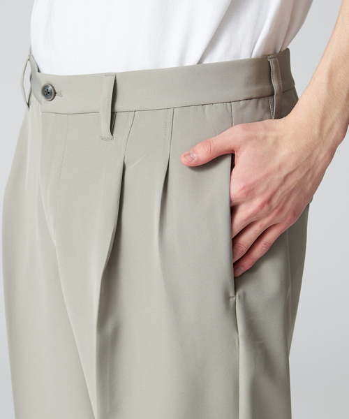 ABAHOUSE（アバハウス）の「【セットアップ対応】2タック ストレッチ ワイドテーパード パンツ（その他パンツ・メンズ・ダークグリーン/ネイビー/グレー/マスタード/スモークピンク・44/46/48）」の15枚目の写真