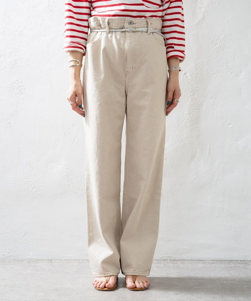 SHENERY（シーナリー）の「ベージュBIGデニムパンツ（デニムパンツ・レディース・ベージュ・36/38）」の15枚目の写真