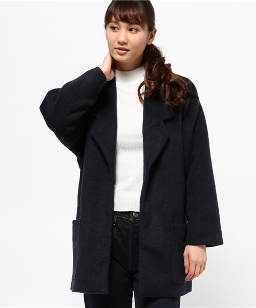 Kastane(カスタネ)の「【Kastane】サイズ変更中綿ビッグジャケット(その他アウター・レディース・ネイビー/グレー・FREE)」の12枚目の写真