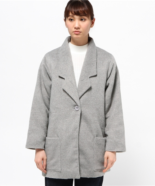 Kastane(カスタネ)の「【Kastane】サイズ変更中綿ビッグジャケット(その他アウター・レディース・ネイビー/グレー・FREE)」の3枚目の写真