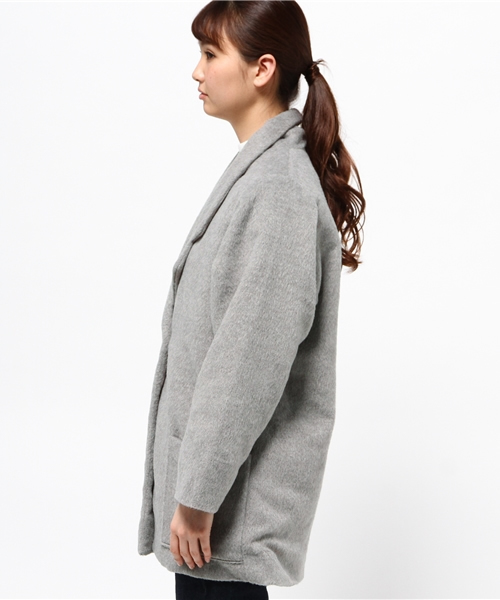 Kastane(カスタネ)の「【Kastane】サイズ変更中綿ビッグジャケット(その他アウター・レディース・ネイビー/グレー・FREE)」の4枚目の写真