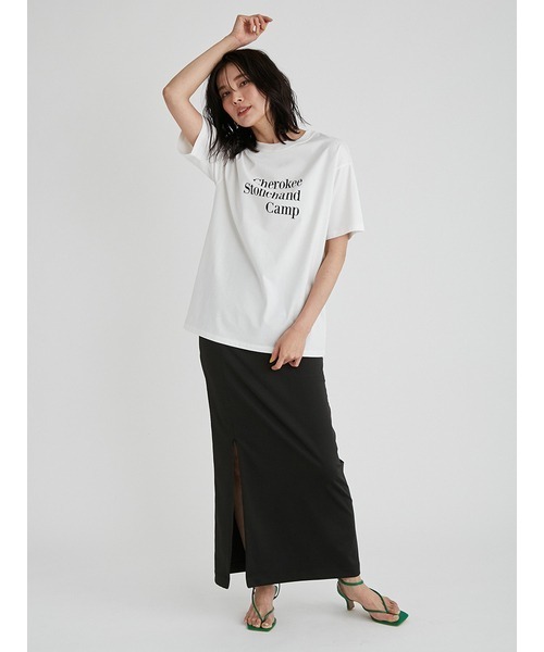 FRAY I.D(フレイアイディー)の「ロングスリットジャージースカート(スカート・レディース・ブラック/グリーン/ベージュ・0/1)」の16枚目の写真