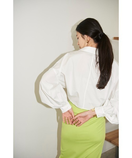 FRAY I.D(フレイアイディー)の「ロングスリットジャージースカート(スカート・レディース・ブラック/グリーン/ベージュ・0/1)」の5枚目の写真