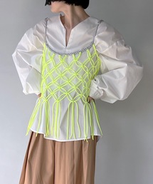 MAISON CHUCLLA | ハンドメイド ネオン マクラメキャミソール chwj22s02(キャミソール)