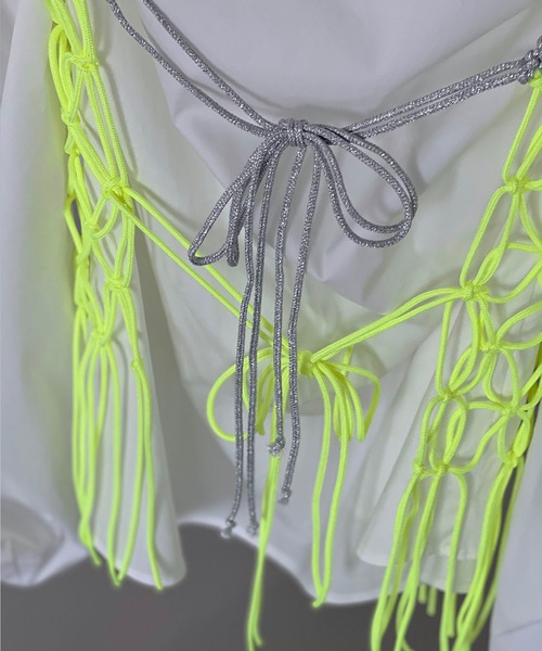 MAISON CHUCLLA（メゾンチュクラ）の「ハンドメイド ネオン マクラメキャミソール chwj22s02（キャミソール・レディース・イエロー・FREE）」の12枚目の写真