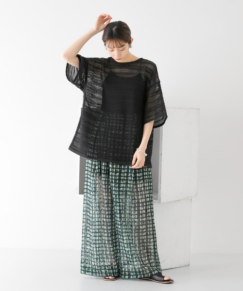 KBF（ケイビーエフ）の「2WAYレースBIGTシャツ（シャツ/ブラウス・レディース・ブラック/オフホワイト/イエロー・ONE）」の16枚目の写真