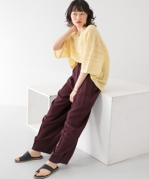 KBF（ケイビーエフ）の「2WAYレースBIGTシャツ（シャツ/ブラウス・レディース・ブラック/オフホワイト/イエロー・ONE）」の17枚目の写真