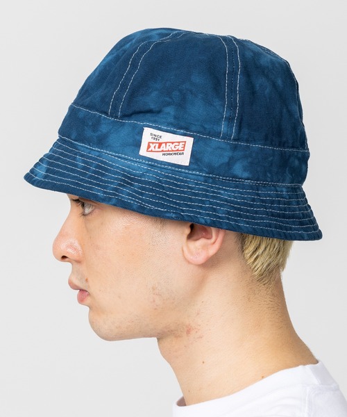 XLARGE（エクストララージ）の「OVERDYE HAT/オーバーダイ　加工　メンズ　バケハ　帽子（ハット・メンズ・ブラック/ネイビー/ブラウン・M/L）」の4枚目の写真