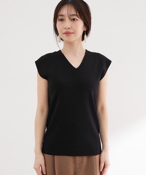 VIS（ビス）の「【UVケア・接触冷感・洗える】前後2WAY美人スリーブニットプルオーバー（ニット/セーター・レディース・ブラック/ホワイト/オレンジ系その他4/グリーン/ブラウン/ブルー・FREE）」の11枚目の写真