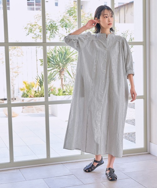 LAKOLE（ラコレ）の「パフスリーブテントラインワンピース