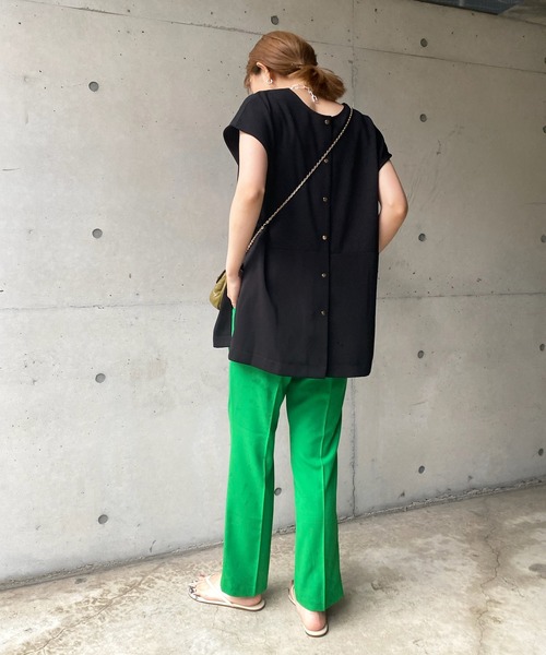 DouDou（ドゥドゥ）の「【WEB限定】2WAY異素材ベスト（ベスト・レディース・ブラック/ブラウン・FREE）」の5枚目の写真