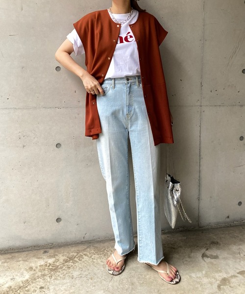 DouDou（ドゥドゥ）の「【WEB限定】2WAY異素材ベスト（ベスト・レディース・ブラック/ブラウン・FREE）」の20枚目の写真