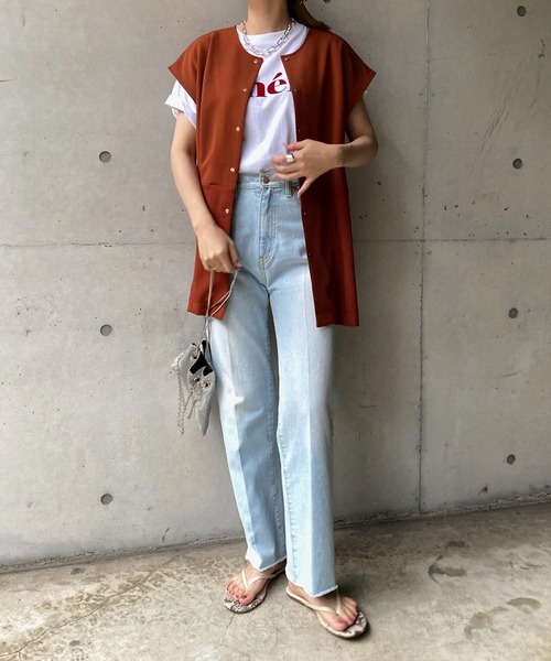 DouDou（ドゥドゥ）の「【WEB限定】2WAY異素材ベスト（ベスト・レディース・ブラック/ブラウン・FREE）」の21枚目の写真