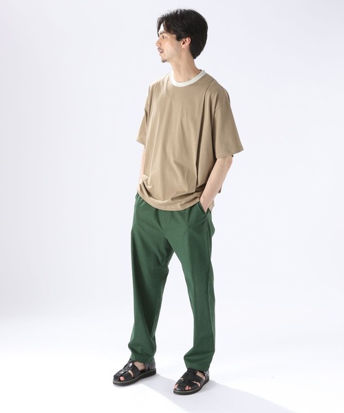 niko and...(ニコアンド)の「配色タックTシャツ(Tシャツ/カットソー・メンズ・ベージュ/オフホワイト/ネイビー・MEDIUM/LARGE)」の4枚目の写真