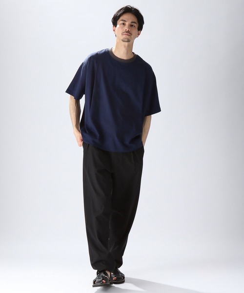 niko and...(ニコアンド)の「配色タックTシャツ(Tシャツ/カットソー・メンズ・ベージュ/オフホワイト/ネイビー・MEDIUM/LARGE)」の19枚目の写真