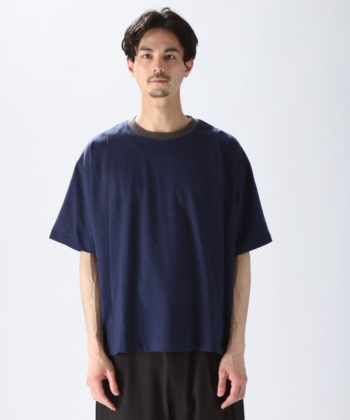 niko and...(ニコアンド)の「配色タックTシャツ(Tシャツ/カットソー・メンズ・ベージュ/オフホワイト/ネイビー・MEDIUM/LARGE)」の11枚目の写真