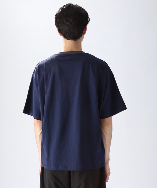 niko and...(ニコアンド)の「配色タックTシャツ(Tシャツ/カットソー・メンズ・ベージュ/オフホワイト/ネイビー・MEDIUM/LARGE)」の6枚目の写真