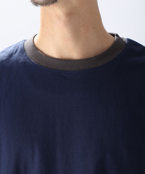 niko and...(ニコアンド)の「配色タックTシャツ(Tシャツ/カットソー・メンズ・ベージュ/オフホワイト/ネイビー・MEDIUM/LARGE)」の13枚目の写真
